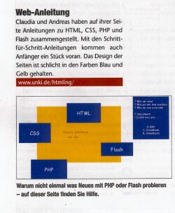Artikel im Homepagemagazin