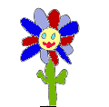 Eine bunte Blume als Danke